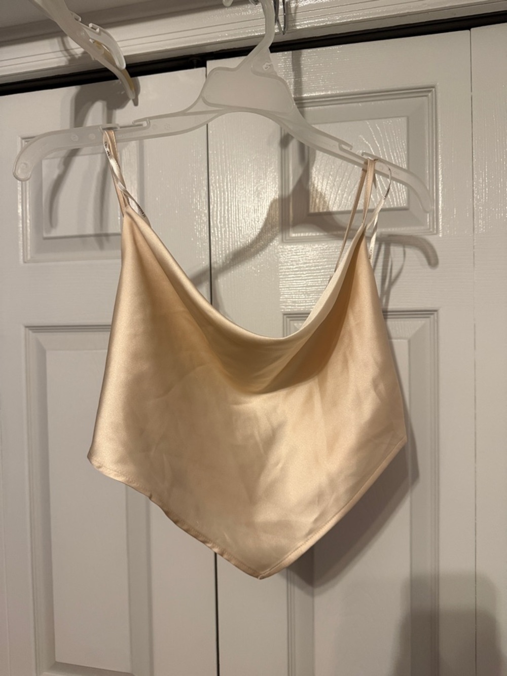 Forever 21 Satin Cowl Top - Champagne Beige - Picture 2 of 5